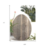 12" Farmhouse Weathered Gray Wooden Large Egg - Homeroots - Flyclothing LLC