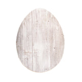 12" Farmhouse White Wwash Wooden Large Egg - Homeroots - Flyclothing LLC