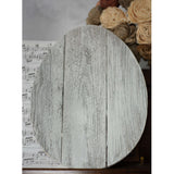 12" Farmhouse White Wwash Wooden Large Egg - Homeroots - Flyclothing LLC