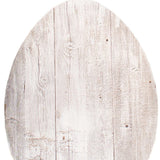 12" Farmhouse White Wwash Wooden Large Egg - Homeroots - Flyclothing LLC