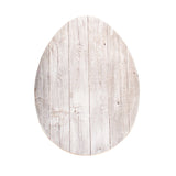 18" Rustic Farmhouse White Wash Wood Large Egg - Homeroots - Flyclothing LLC