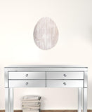 18" Rustic Farmhouse White Wash Wood Large Egg - Homeroots - Flyclothing LLC