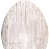 18" Rustic Farmhouse White Wash Wood Large Egg - Homeroots - Flyclothing LLC