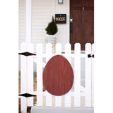 24" Rustic Farmhouse Red Wood Large Egg - Homeroots - Flyclothing LLC