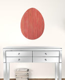 24" Rustic Farmhouse Red Wood Large Egg - Homeroots - Flyclothing LLC