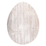 24" Rustic White Wash Wood Large Egg - Homeroots - Flyclothing LLC