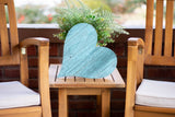 12" Turquoise Reclaimed Wood Heart Wall Decor - Homeroots - Flyclothing LLC