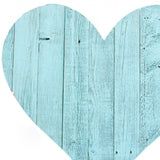 12" Turquoise Reclaimed Wood Heart Wall Decor - Homeroots - Flyclothing LLC