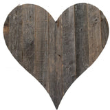 12" Weathered Gray Reclaimed Wood Heart Wall Decor - Homeroots - Flyclothing LLC