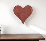 12" Rustic Red Reclaimed Wood Heart Wall Decor - Homeroots - Flyclothing LLC