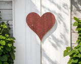 12" Rustic Red Reclaimed Wood Heart Wall Decor - Homeroots - Flyclothing LLC