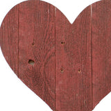 12" Rustic Red Reclaimed Wood Heart Wall Decor - Homeroots - Flyclothing LLC