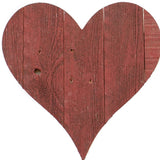 12" Rustic Red Reclaimed Wood Heart Wall Decor - Homeroots - Flyclothing LLC