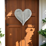 12" Whitewash Reclaimed Wood Heart Wall Decor - Homeroots - Flyclothing LLC