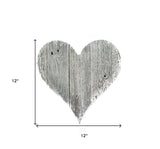 12" Whitewash Reclaimed Wood Heart Wall Decor - Homeroots - Flyclothing LLC