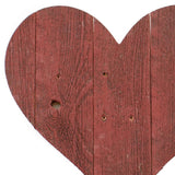 18" Rustic Red Reclaimed Wood Heart Wall Decor - Homeroots - Flyclothing LLC