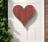 24" Red Reclaimed Wood Heart Wall Decor - Homeroots - Flyclothing LLC