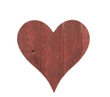 24" Red Reclaimed Wood Heart Wall Decor - Homeroots - Flyclothing LLC