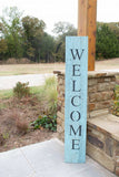 5' Rustic Light Aqua Blue Front Porch Welcome Sign - Homeroots - Flyclothing LLC