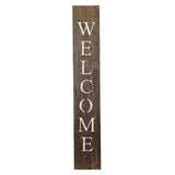 5' Rustic Espresso Brown And White Front Porch Welcome Sign - Homeroots - Flyclothing LLC