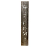 5' Rustic Dark Gray and White Wood Porch Welcome Sign - Homeroots - Flyclothing LLC