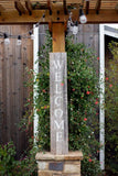 5' Rustic Dark Gray and White Wood Porch Welcome Sign - Homeroots - Flyclothing LLC