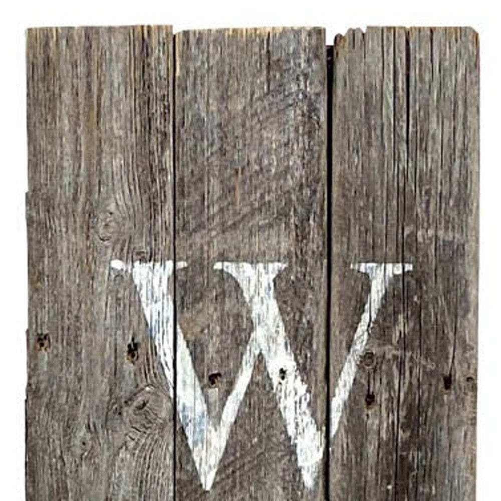 5' Rustic Dark Gray and White Wood Porch Welcome Sign - Homeroots - Flyclothing LLC