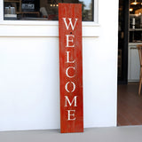 5" Rustic Red And White Front Porch Welcome Sign - Homeroots - Flyclothing LLC