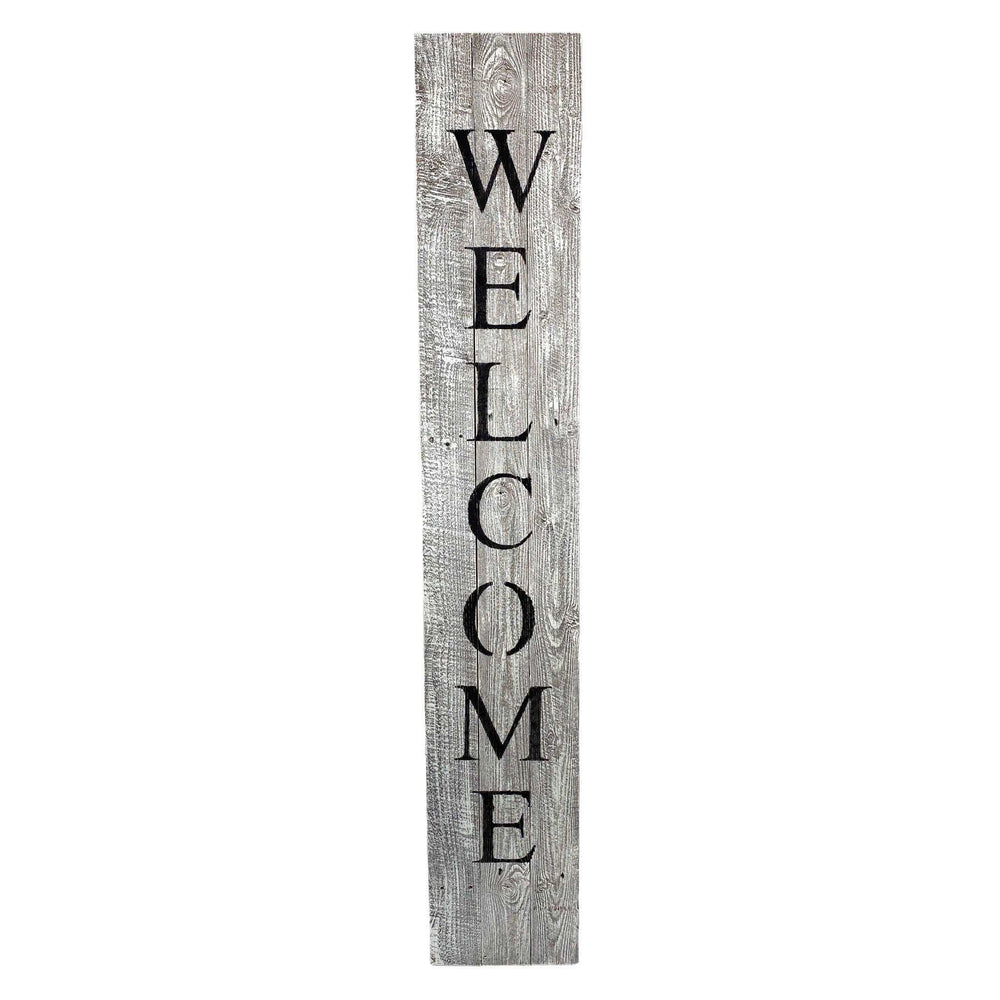 Rustic White Wash Front Porch Welcome Sign - Homeroots - Flyclothing LLC