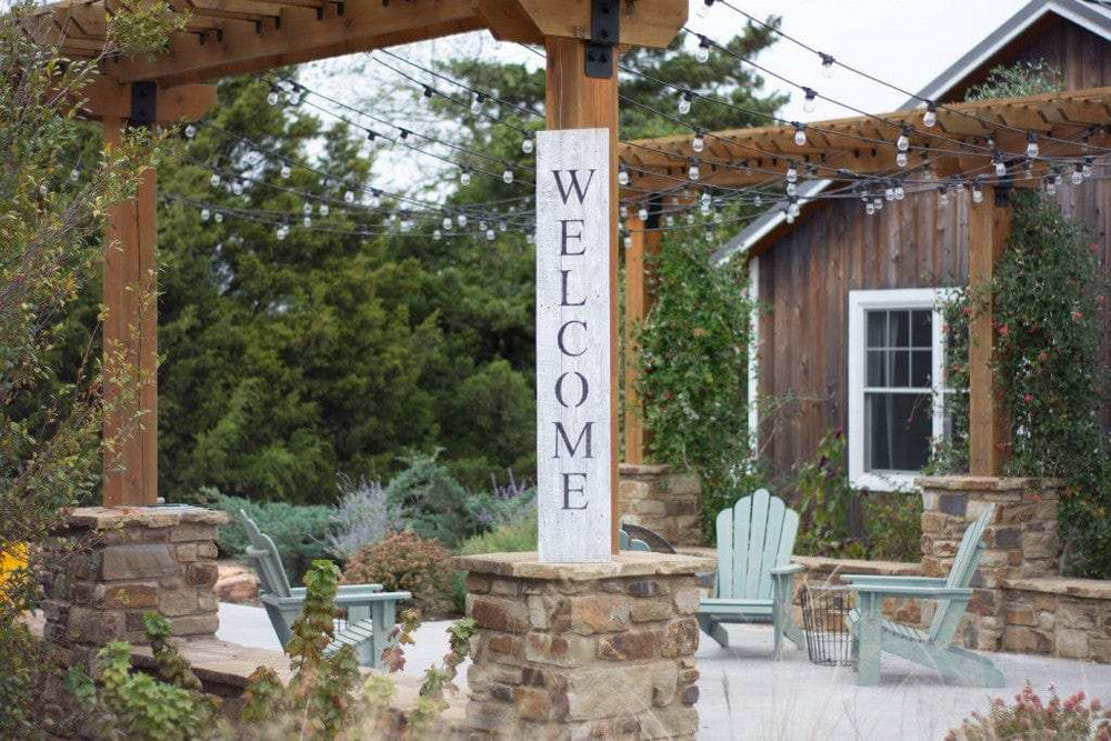 Rustic White Wash Front Porch Welcome Sign - Homeroots - Flyclothing LLC