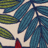 12' Runner Ivory And Blue Floral Stain Resistant Indoor Outdoor Runner Rug - Homeroots - Flyclothing LLC