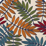 5' Round Ivory And Blue Round Floral Indoor Outdoor Area Rug - Homeroots - Flyclothing LLC