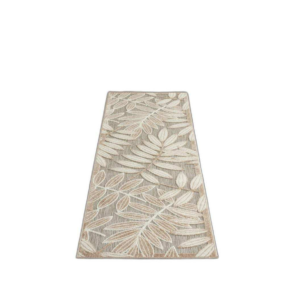 2' X 8' Gray And Ivory Floral Indoor Outdoor Area Rug - Homeroots - Flyclothing LLC