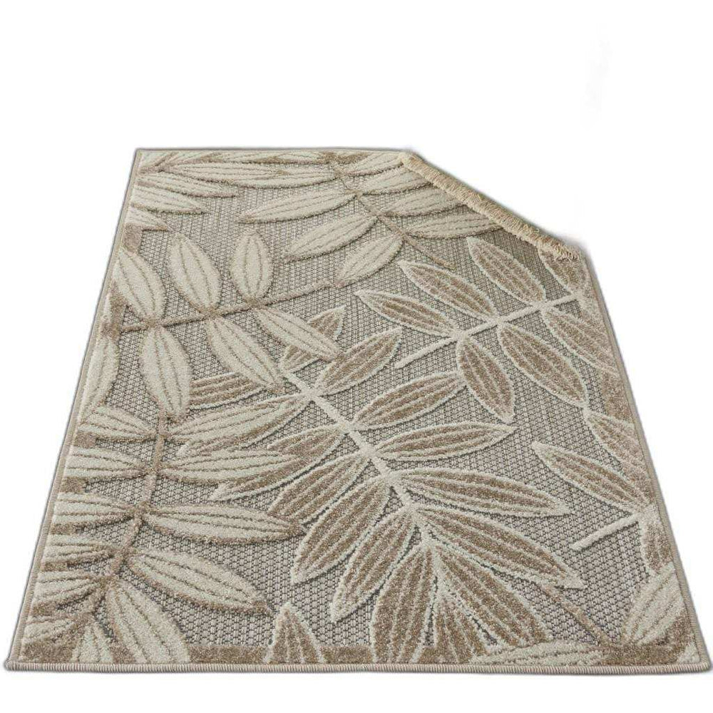 3' X 4' Gray And Ivory Floral Indoor Outdoor Area Rug - Homeroots - Flyclothing LLC