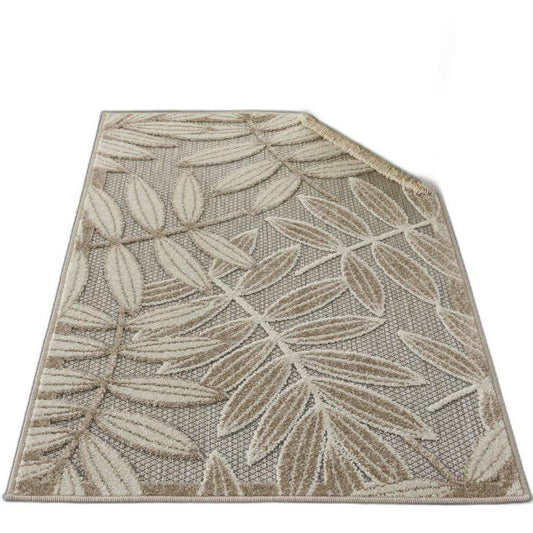 3' X 4' Gray And Ivory Floral Indoor Outdoor Area Rug - Homeroots - Flyclothing LLC