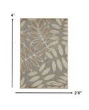 3' X 4' Gray And Ivory Floral Indoor Outdoor Area Rug - Homeroots - Flyclothing LLC