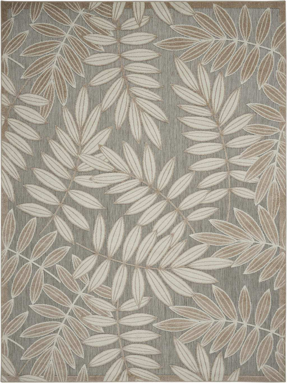 4' X 6' Gray And Ivory Floral Stain Resistant Indoor Outdoor Area Rug - Homeroots - Flyclothing LLC