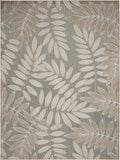 8' X 11' Gray And Ivory Floral Indoor Outdoor Area Rug - Homeroots - Flyclothing LLC
