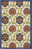 3' X 4' Ivory And Blue Floral Indoor Outdoor Area Rug - Homeroots - Flyclothing LLC