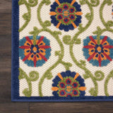 3' X 4' Ivory And Blue Floral Indoor Outdoor Area Rug - Homeroots - Flyclothing LLC