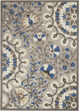 5' X 7' Grey/Multi Floral Indoor Outdoor Area Rug - Homeroots - Flyclothing LLC