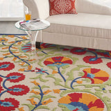 6' X 9' Red And Ivory Floral Indoor Outdoor Area Rug - Homeroots - Flyclothing LLC