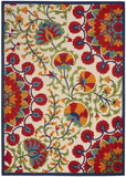 6' X 9' Red And Ivory Floral Indoor Outdoor Area Rug - Homeroots - Flyclothing LLC