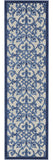 2' X 8' Blue And Gray Floral Indoor Outdoor Area Rug - Homeroots - Flyclothing LLC