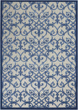 4' X 6' Blue And Gray Floral Indoor Outdoor Area Rug - Homeroots - Flyclothing LLC
