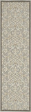2' X 6' Gray And Ivory Floral Indoor Outdoor Area Rug - Homeroots - Flyclothing LLC