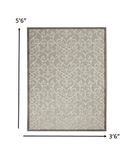 4' X 6' Gray And Ivory Floral Indoor Outdoor Area Rug - Homeroots - Flyclothing LLC