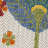 5' X 8' Yellow And Ivory Floral Indoor Outdoor Area Rug - Homeroots - Flyclothing LLC