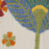 7' X 10' Yellow And Ivory Floral Indoor Outdoor Area Rug - Homeroots - Flyclothing LLC