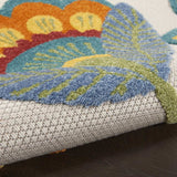 8' X 11' Yellow And Ivory Floral Indoor Outdoor Area Rug - Homeroots - Flyclothing LLC